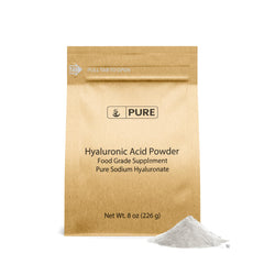 Pure Original Ingredients Hyaluronic Acid Powder packaging highlights the pure, single-ingredient formula.
