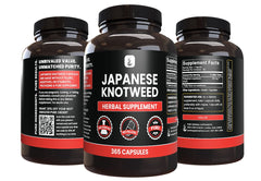 Close-up of Pure Original Ingredients Japanese Knotweed capsules.