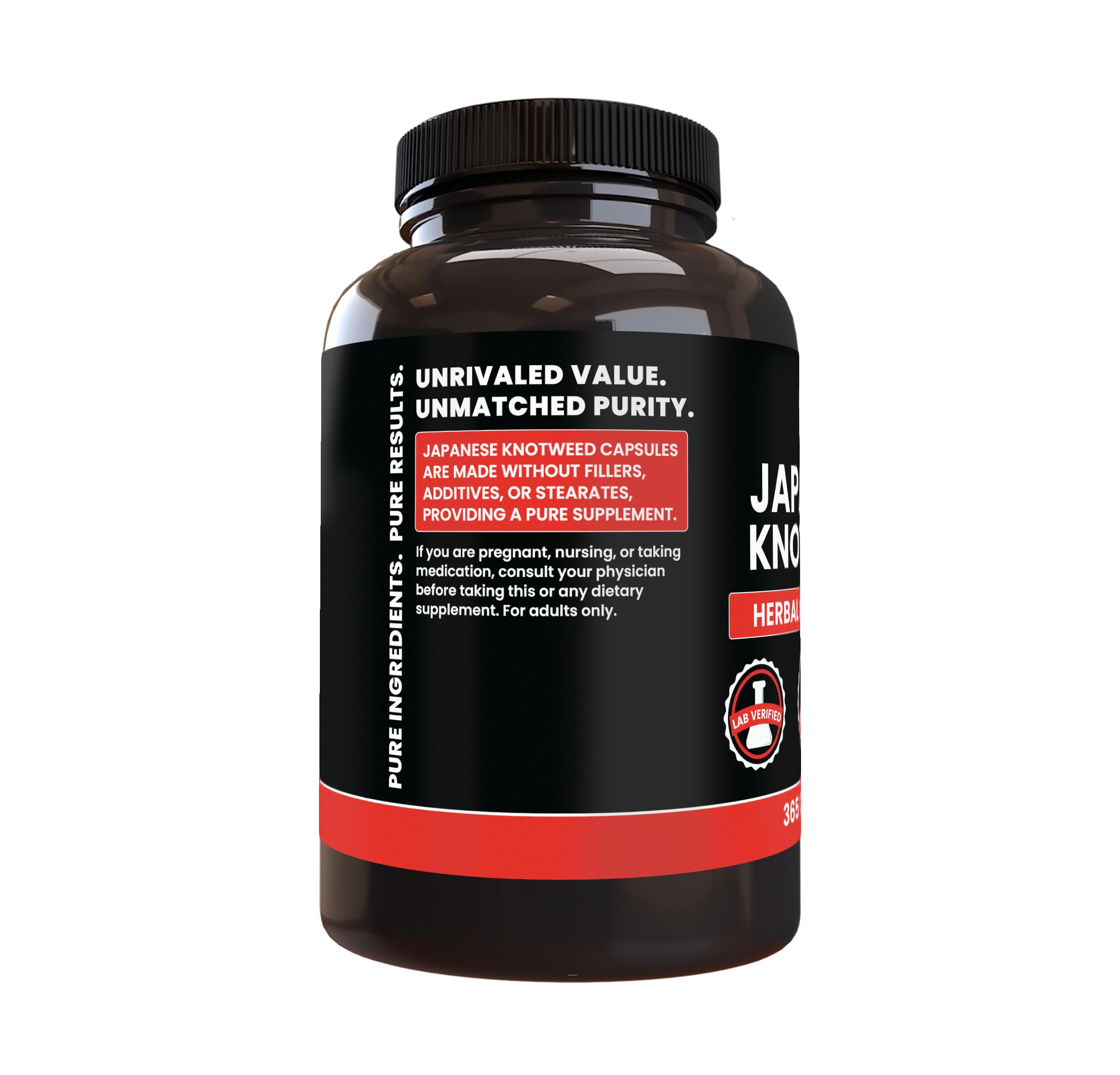 Pure Original Ingredients knotweed packaging with label highlighting purity.