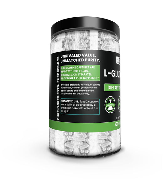 Pure Original Ingredients L-Glutamine bottle with clean label