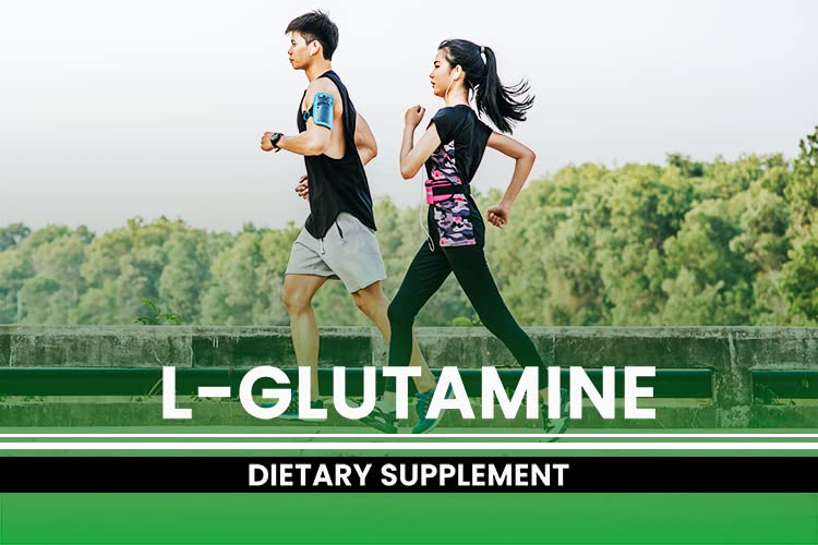 US-packaged Pure Original Ingredients L-Glutamine on display