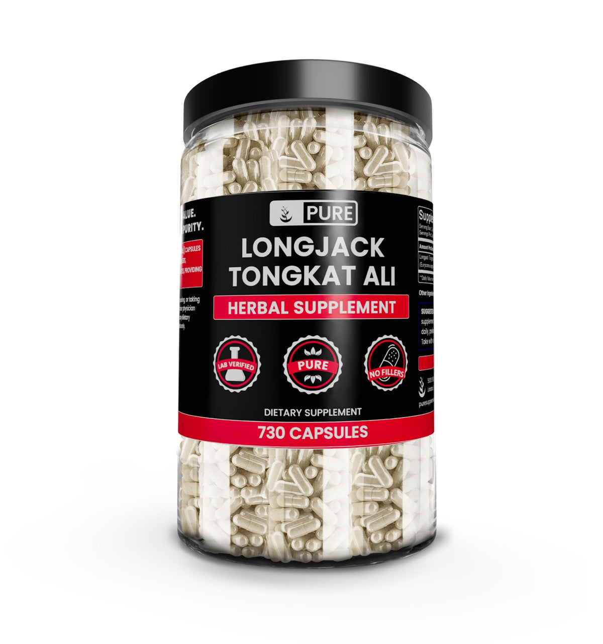 Pure Original Ingredients Longjack bottle pour for daily vitality