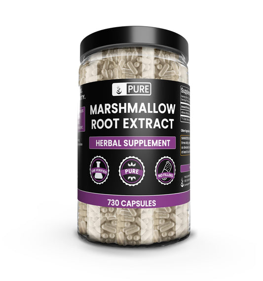 Pure Original Ingredients Marshmallow Root capsules hero image, pure daily supplement option.