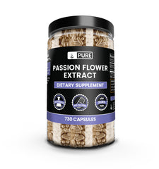 Pure Original Ingredients Passion Flower Extract capsules in bottle for daily use