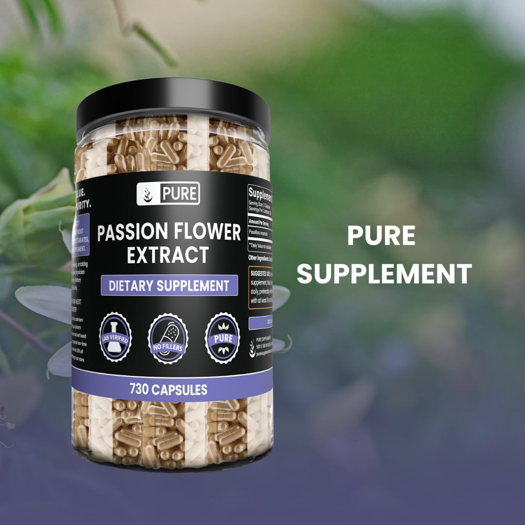 Pure Original Ingredients Passion Flower Extract bottle with lab-verified seal