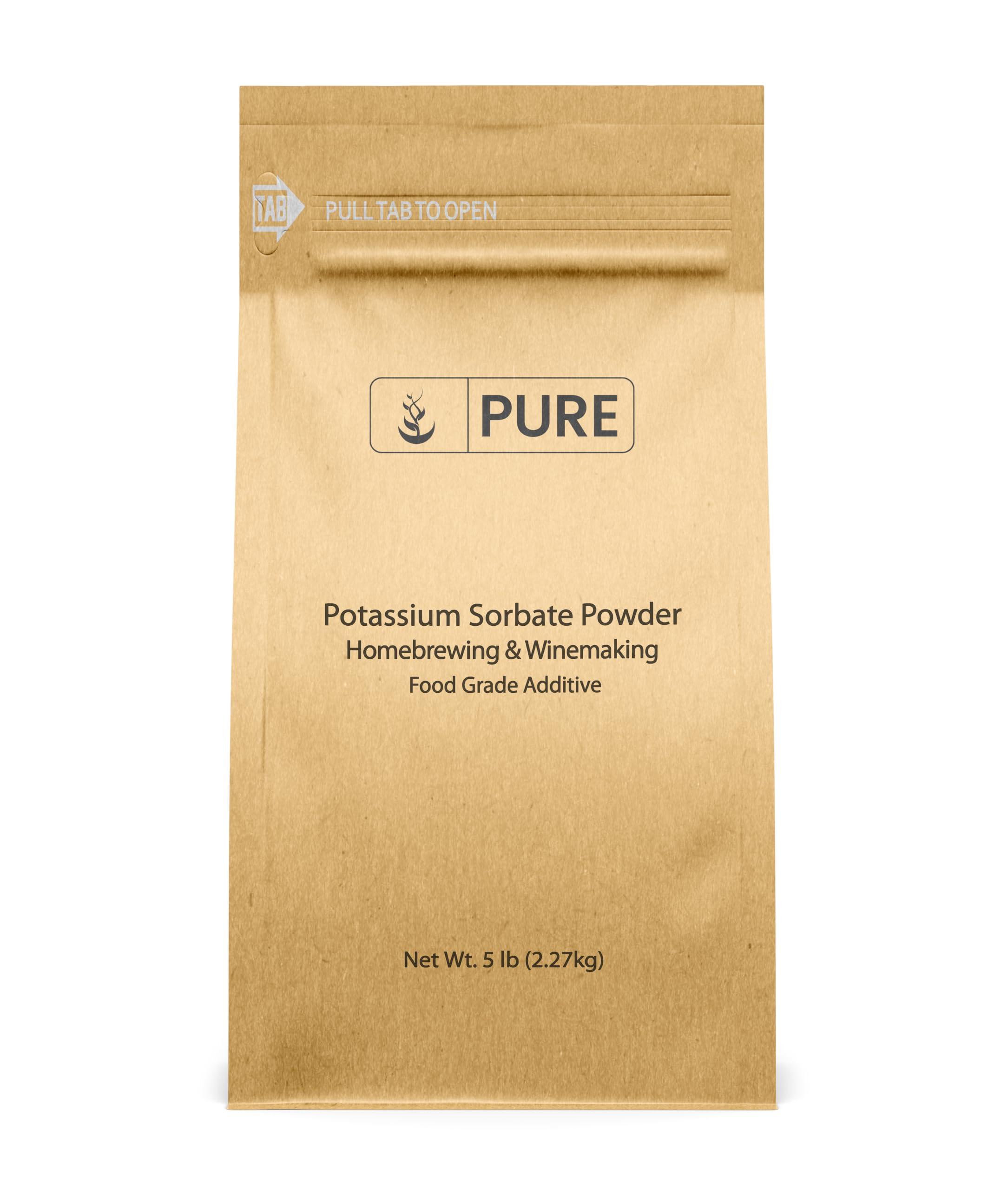 Pure Original Ingredients potassium sorbate bag for easy storage and pantry use.
