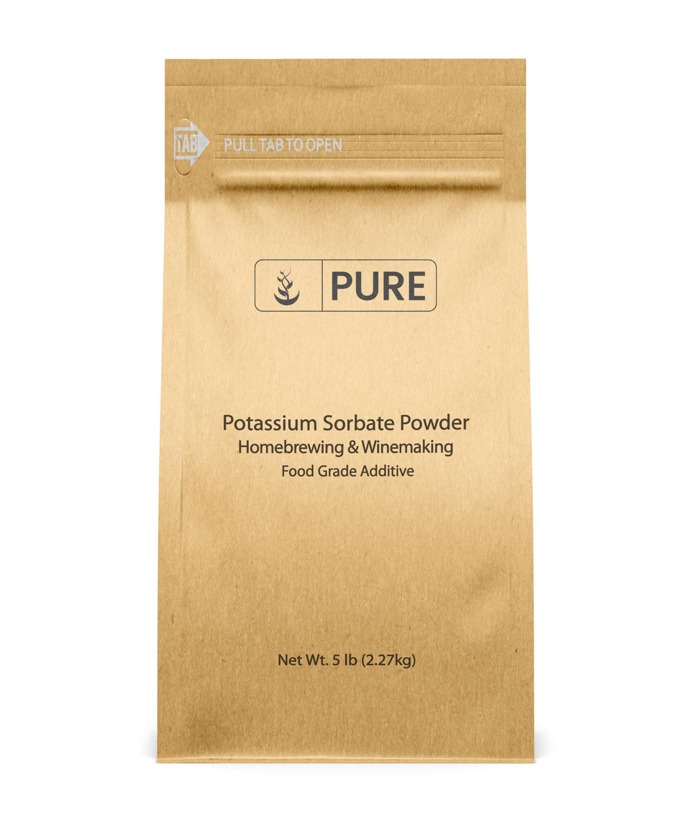 Pure Original Ingredients potassium sorbate bag for easy storage and pantry use.