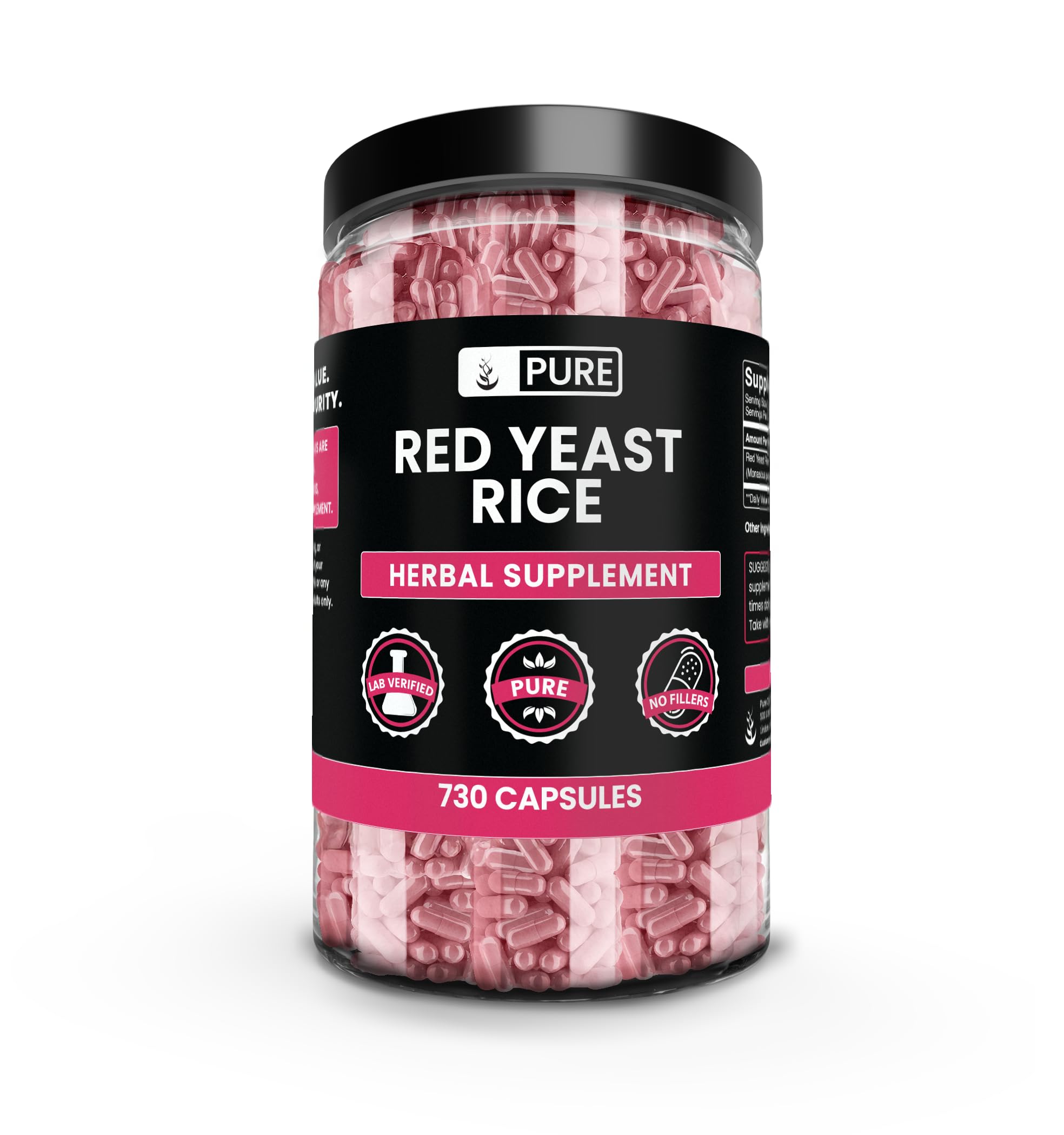 Pure Original Ingredients Red Yeast Rice bottle for pure daily wellness support.