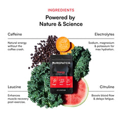 Amino acids in Pure Patch Energy Patch support daily vitality.