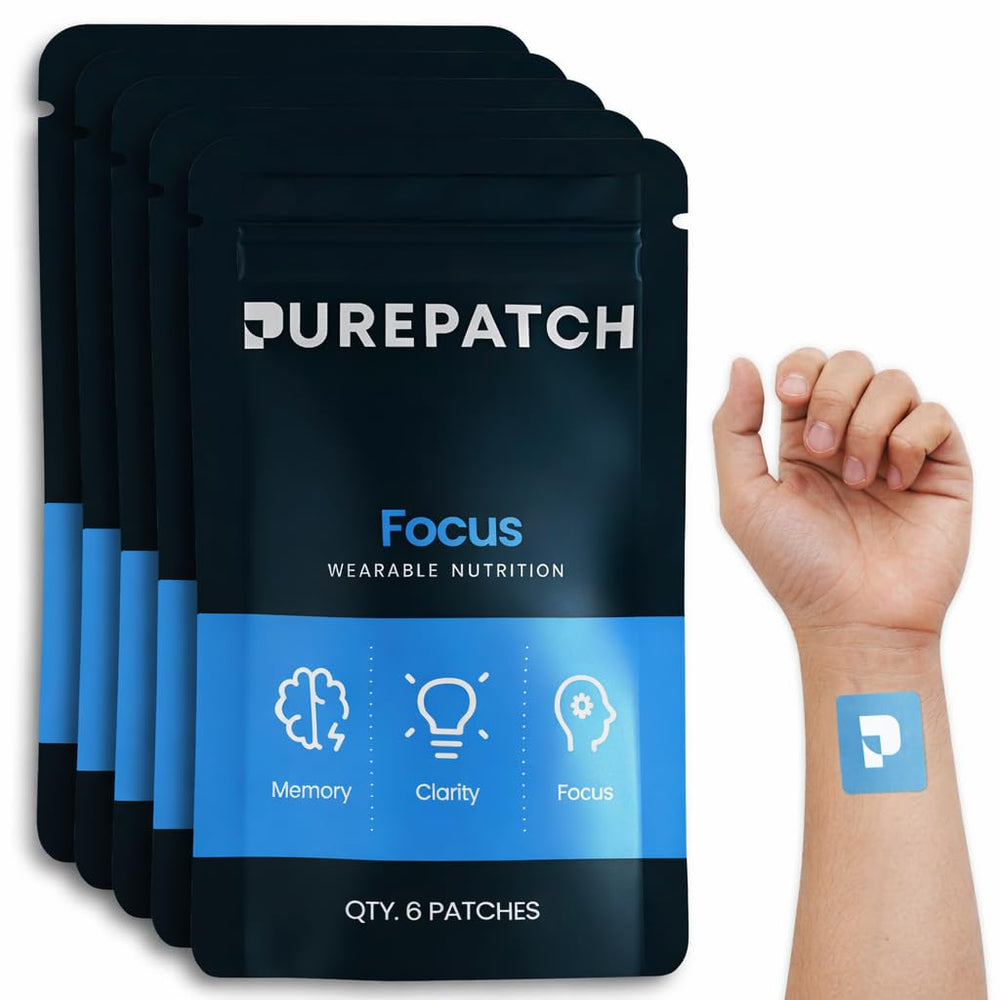 Pure Patch Focus patch featuring Alpha GPC and Lion's Mane for on-skin focus support.