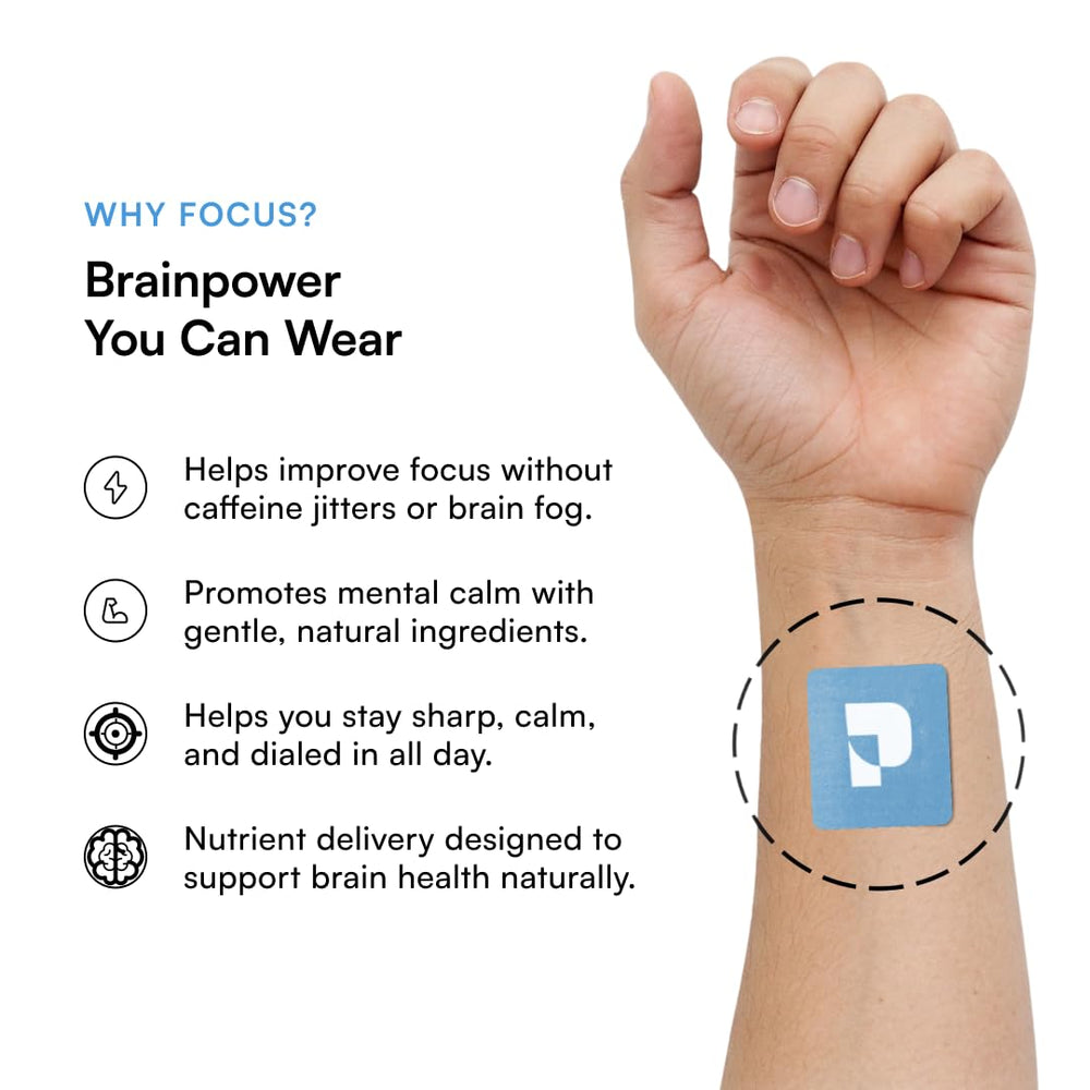 Pure Patch Focus Water-resistant patch stays in place during daily activities.