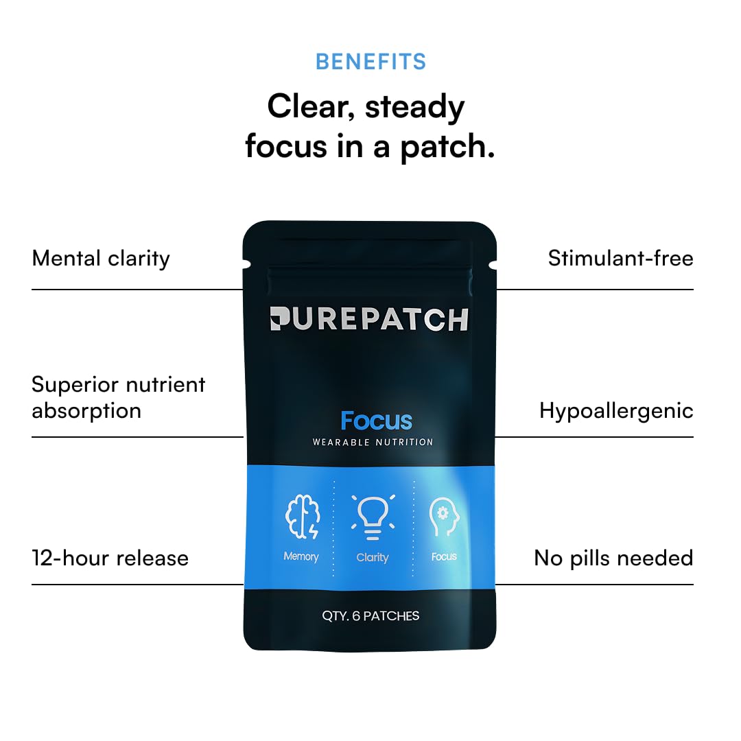 Water-resistant Pure Patch Focus adheres securely through activities.