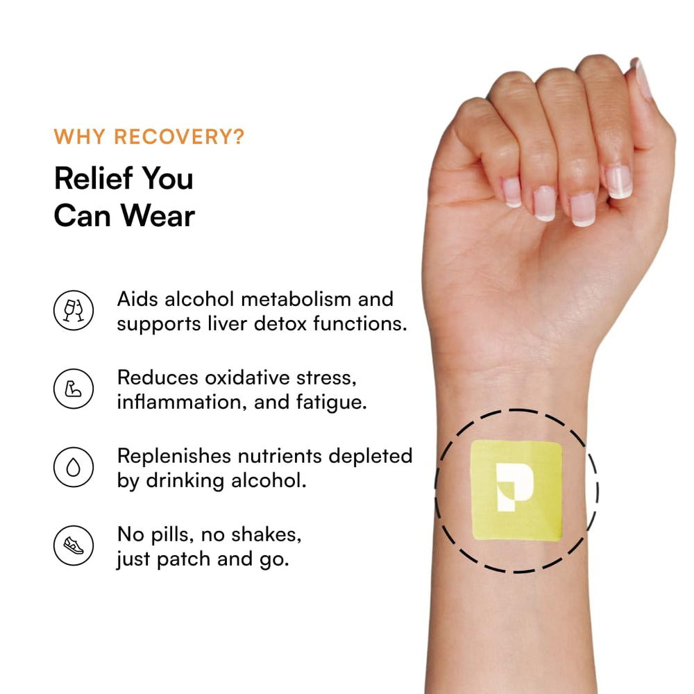 Pure Patch Recovery Patch being applied demonstrates use without pills.