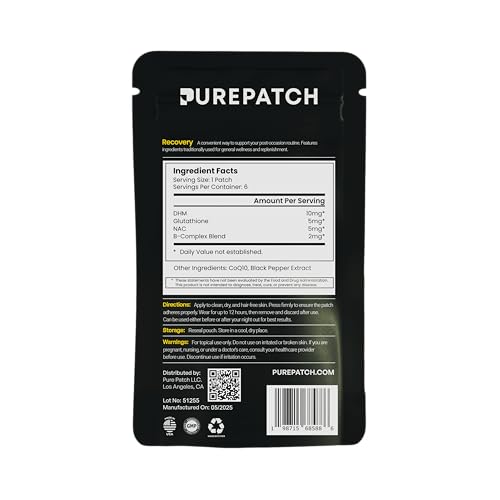 Pure Patch Recovery Patch on arm demonstrates easy, non-ingestible application.