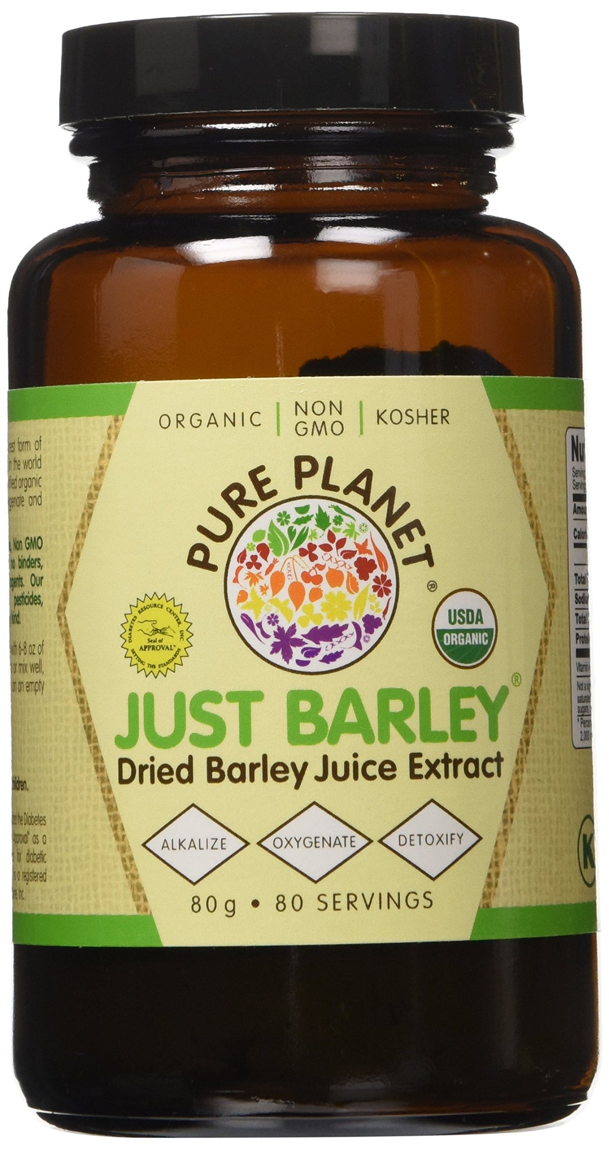 Pure Planet Just Barley Organic Powder tub ready for smoothies