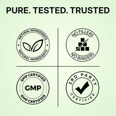 Pure Prana bottle label detail shows clean, plant-based wellness for daily vitality.