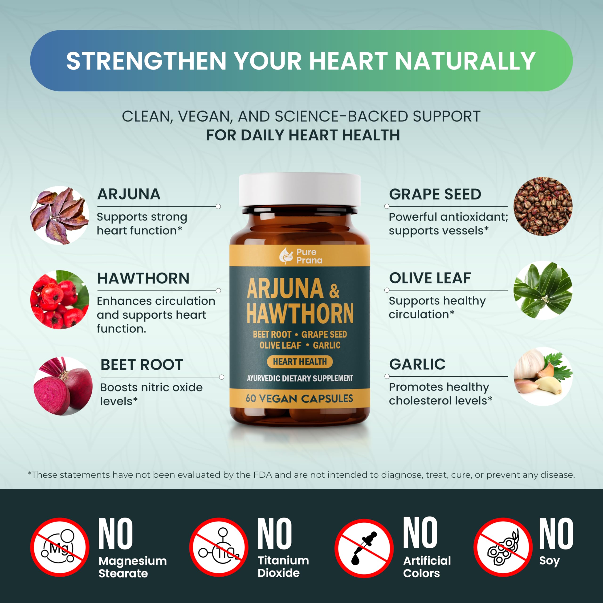 Pure Prana Grape Seed Extract capsules for vascular antioxidant protection