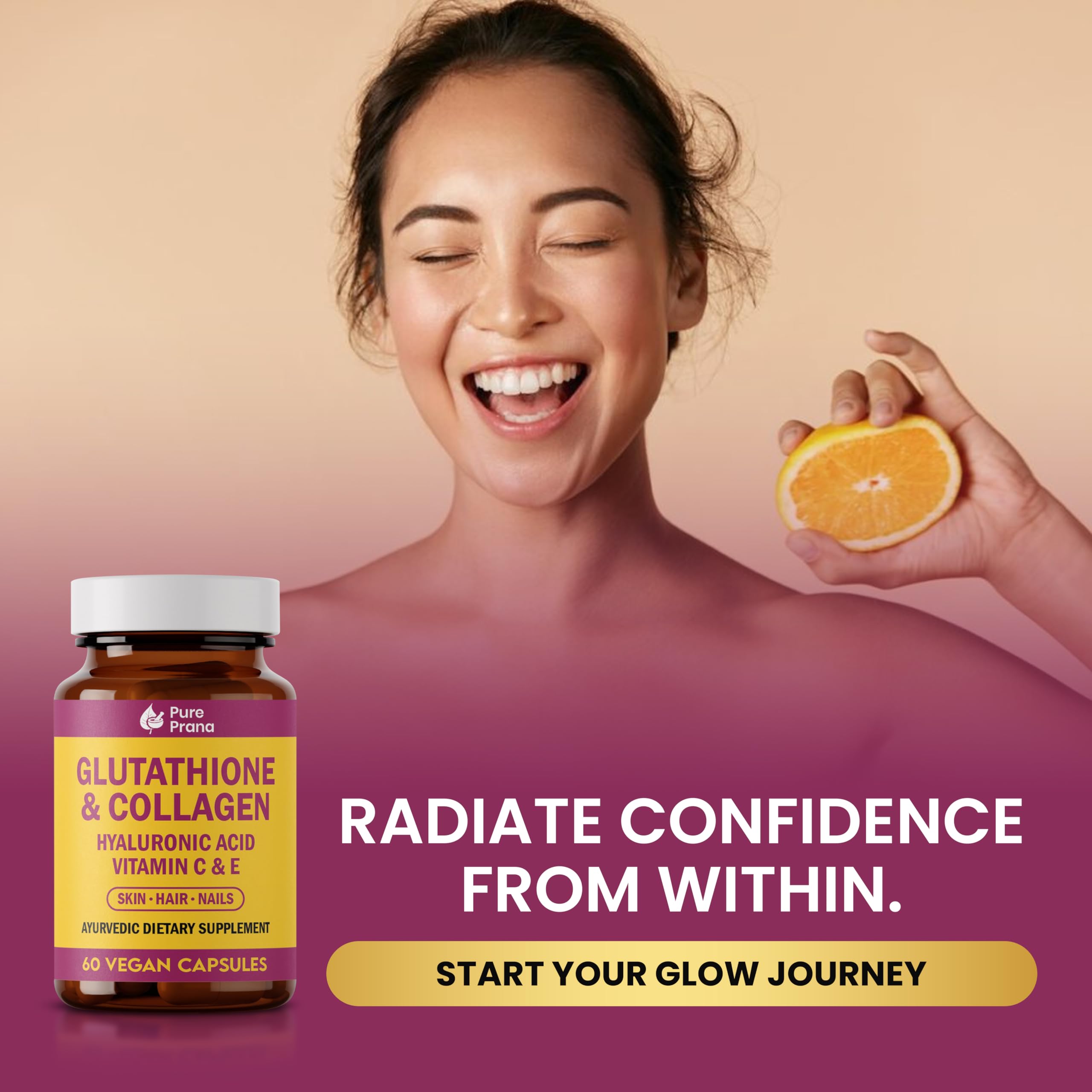 Pure Prana vitamins C & E support skin health.