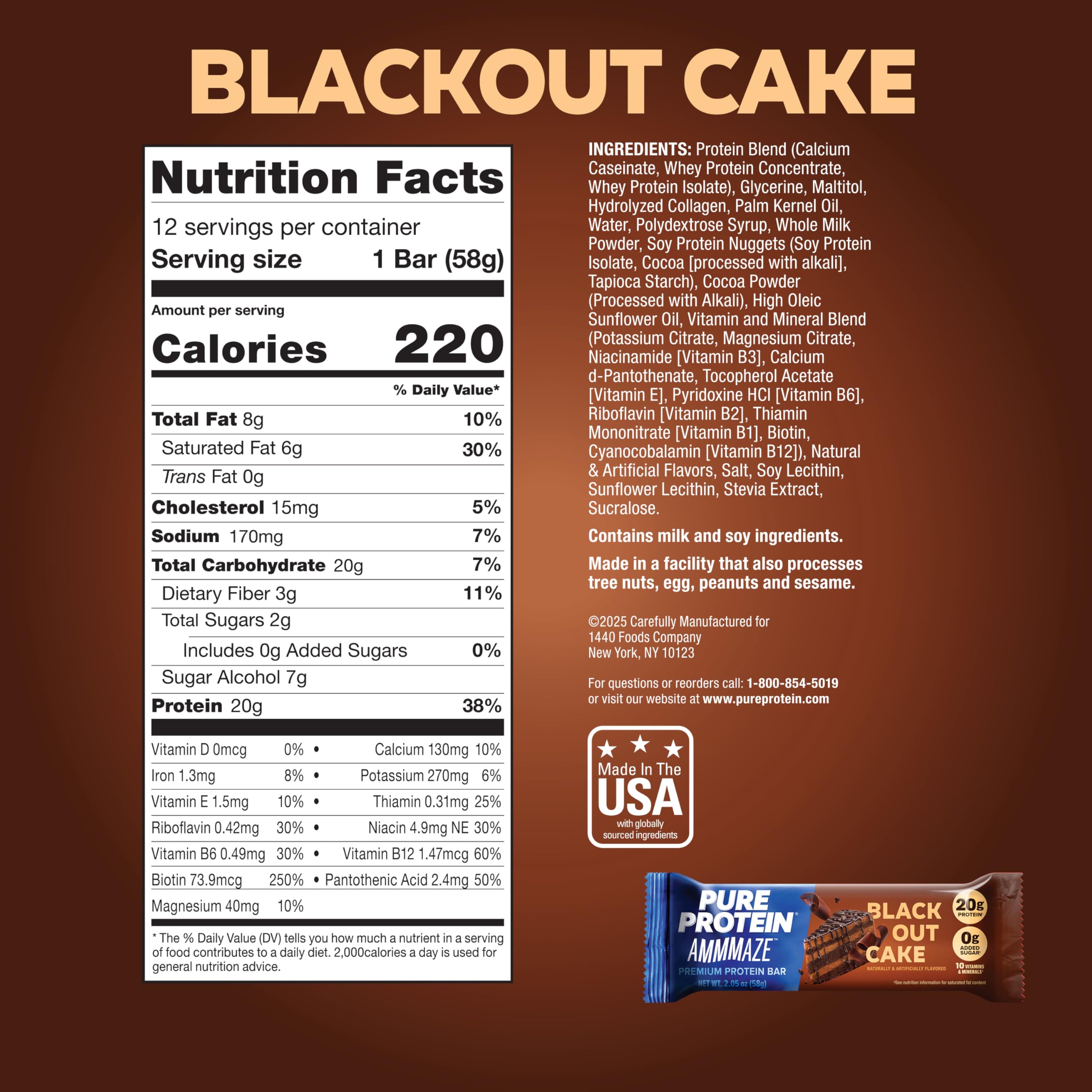 Cross-section of AMMMAZE Blackout Cake Bar showing fudgy center and texture.