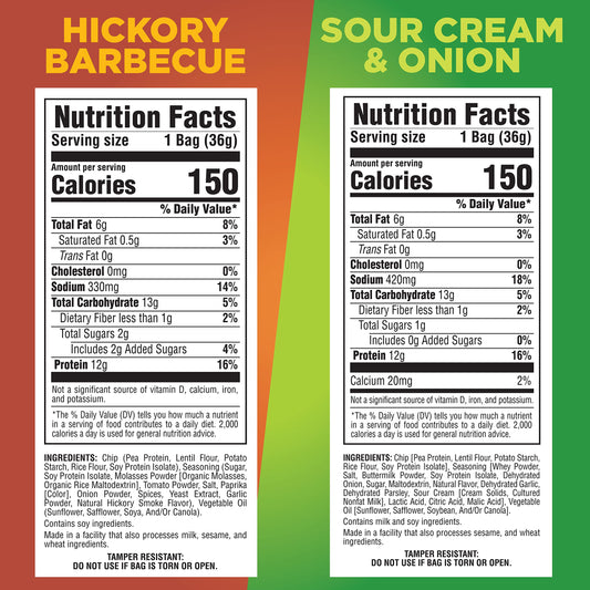 Pure Protein Popped Crisps Hickory Barbecue bag offers savory, protein-rich flavor.
