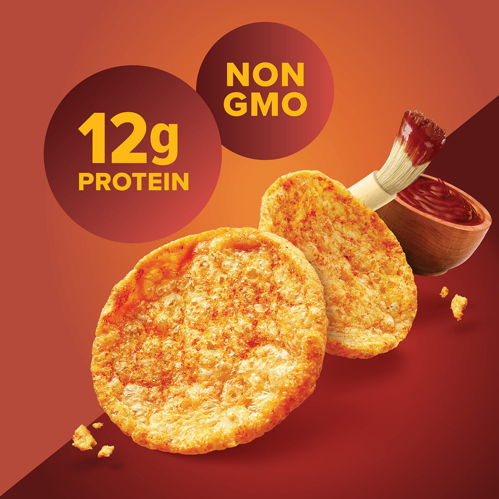 Pure Protein Popped Crisps Sour Cream & Onion bag delivers crisp texture and protein boost.