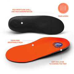 Pure Stride Bold orthotics carbon bottom adds sturdy alignment for long days.