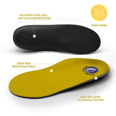 Pure Stride Bold orthotics with carbon bottom provide extra stability.