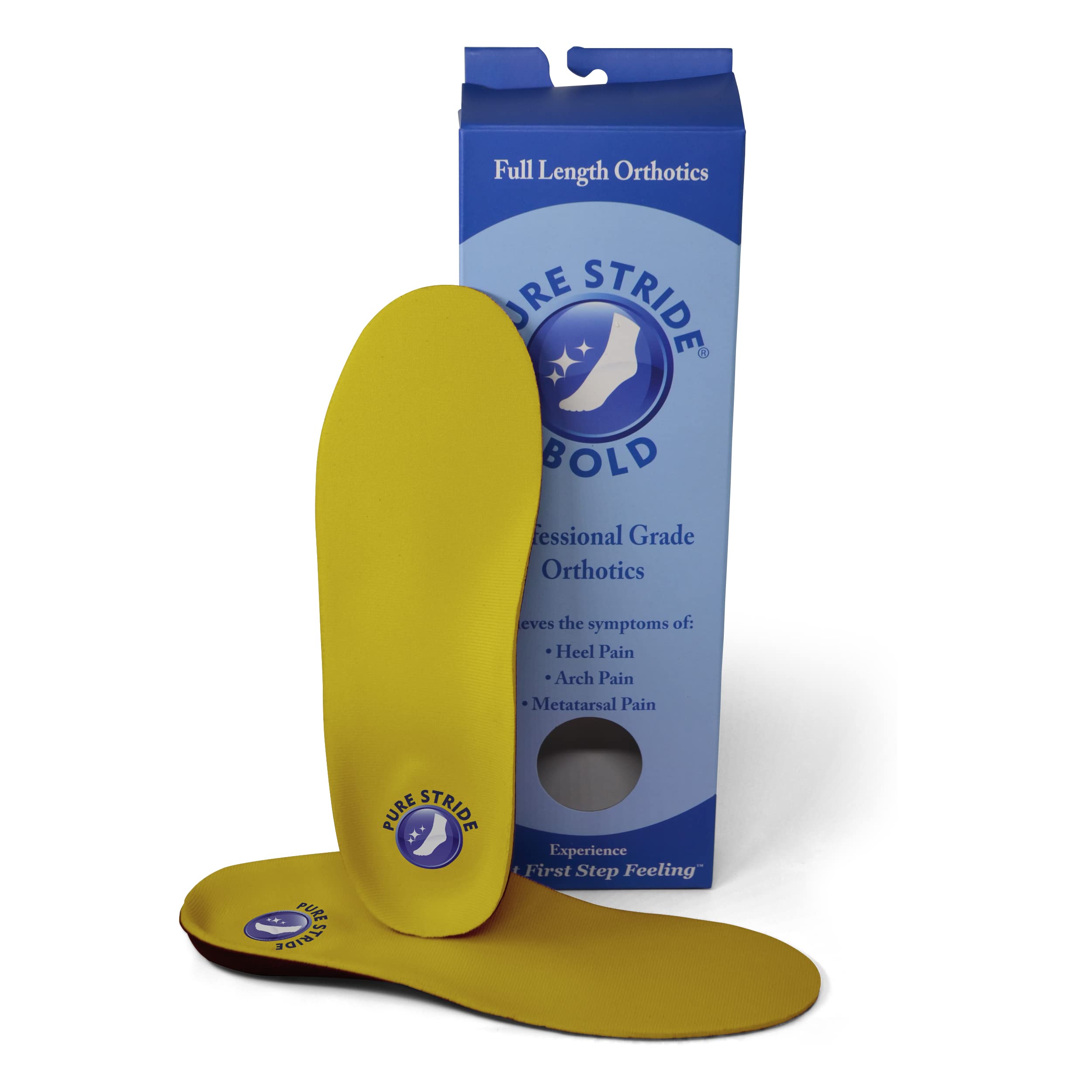 Pure Stride Bold orthotics full-length inside shoe for arch support and all-day comfort