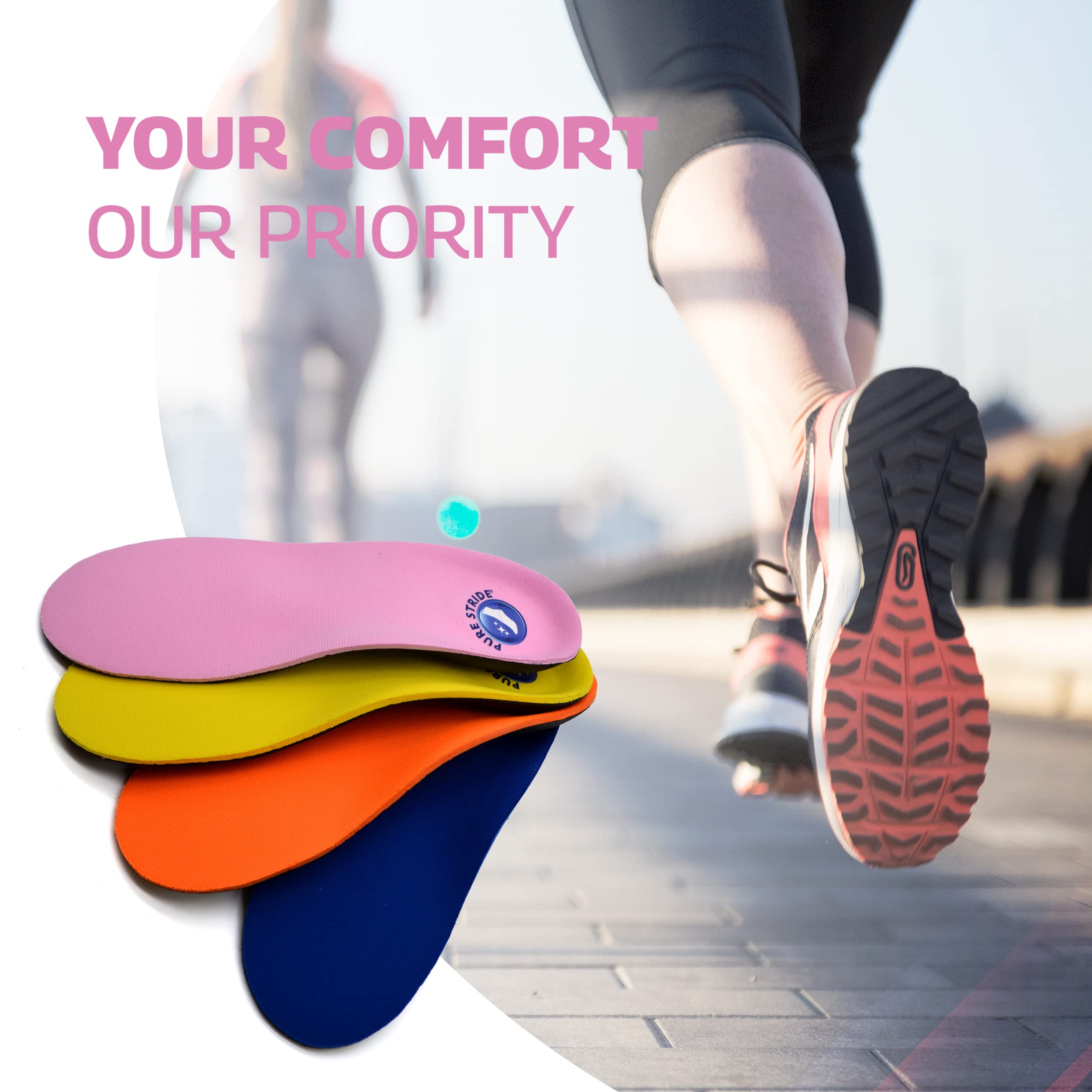 Pure Stride Bold orthotics polypropylene shell delivers structured support