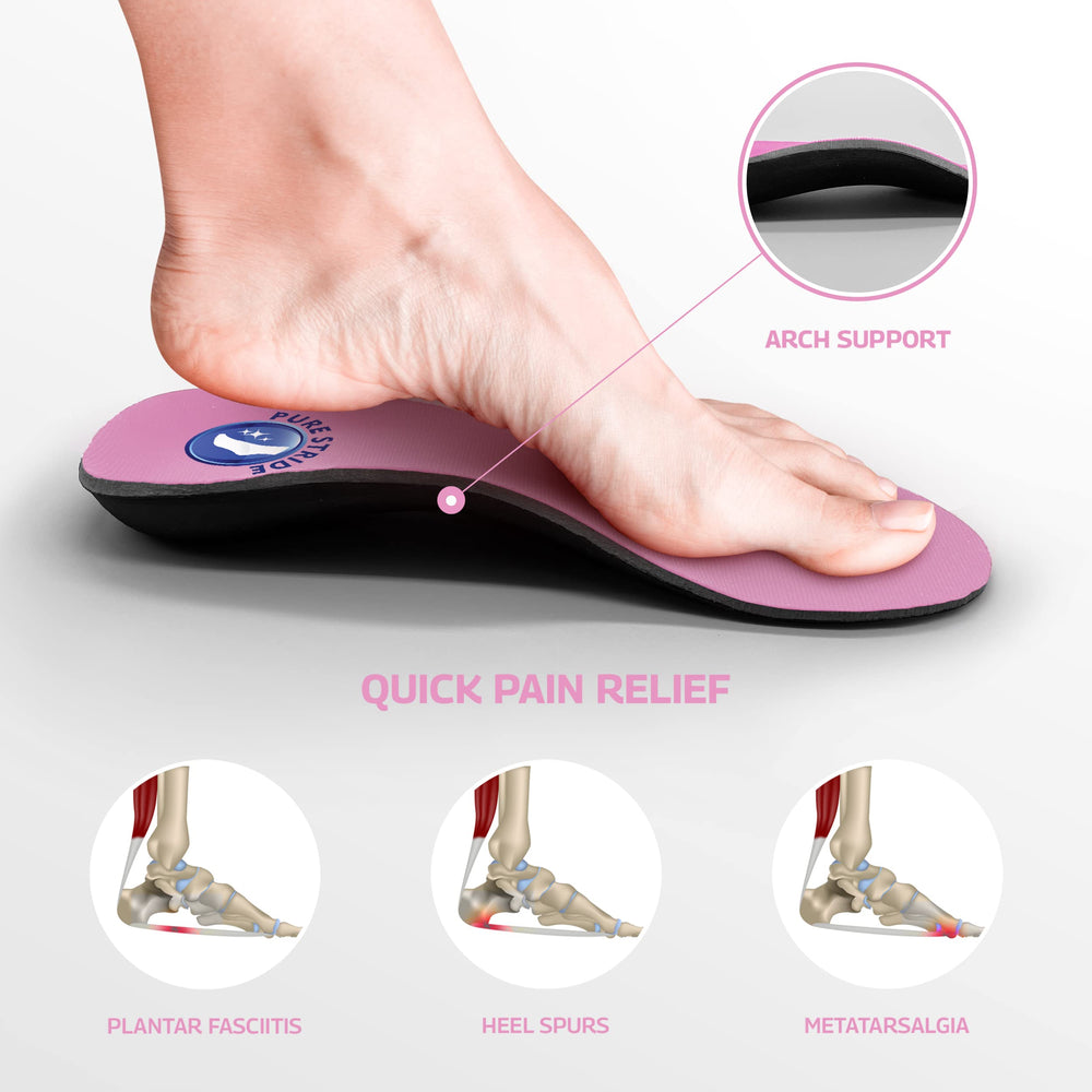 Pure Stride Bold orthotics soft EVA layer cushions feet comfortably