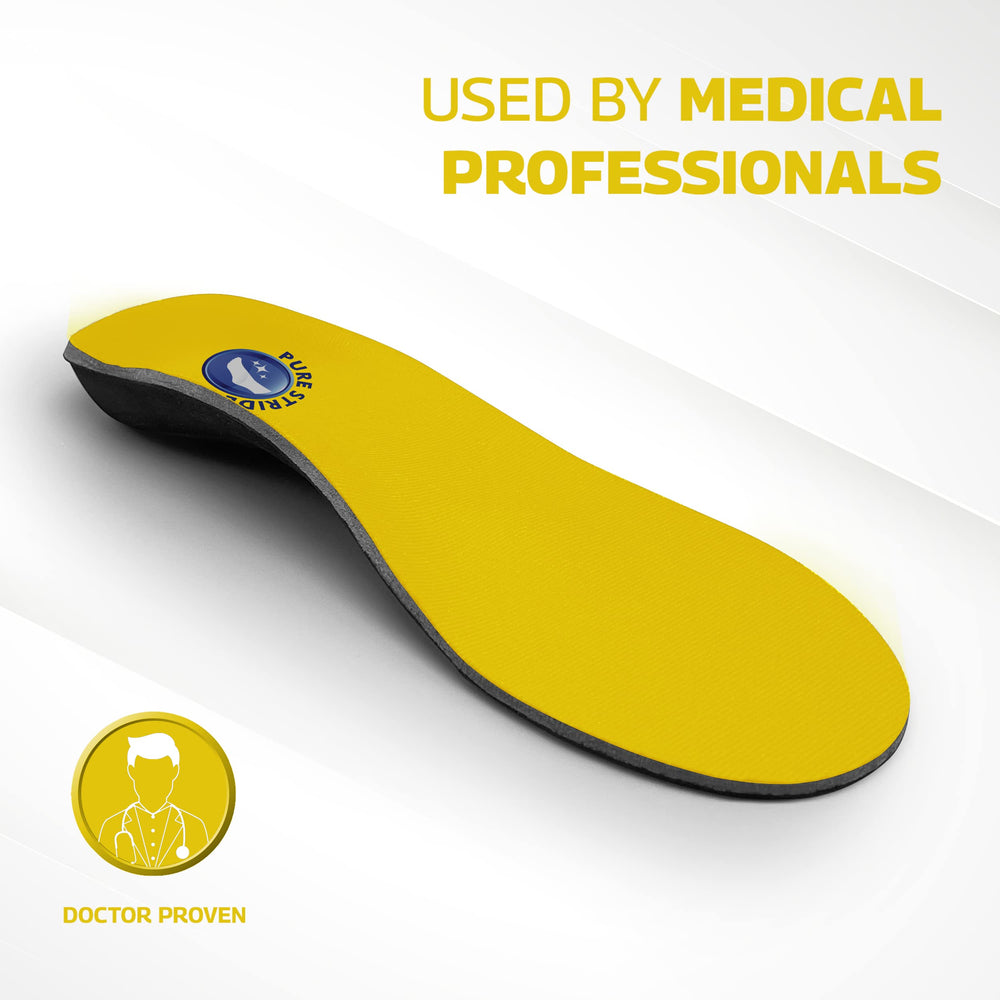 Pure Stride Bold orthotics bold yellow color option enhances visibility and personal style