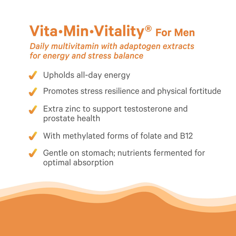 Pure Synergy Vita·Min·Vitality adaptogens blend with ashwagandha and ginseng.