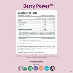 Pure Synergy Berry Power packaging highlighting vegan, non-GMO formula