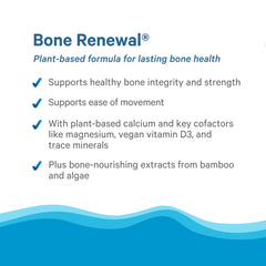 Pure Synergy Bone Renewal label close-up highlighting non-GMO, vegan, gluten-free, dairy-free attributes