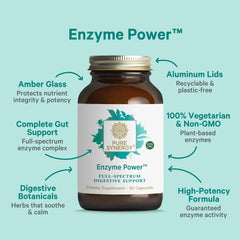 Pure Synergy Enzyme Power ingredients highlight with nattokinase and bromelain