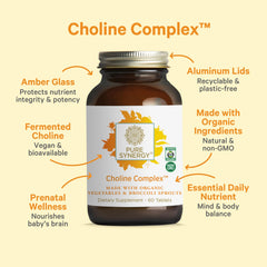 Organic greens and sprouts used in PURE SYNERGY choline complex for natural nutrition.
