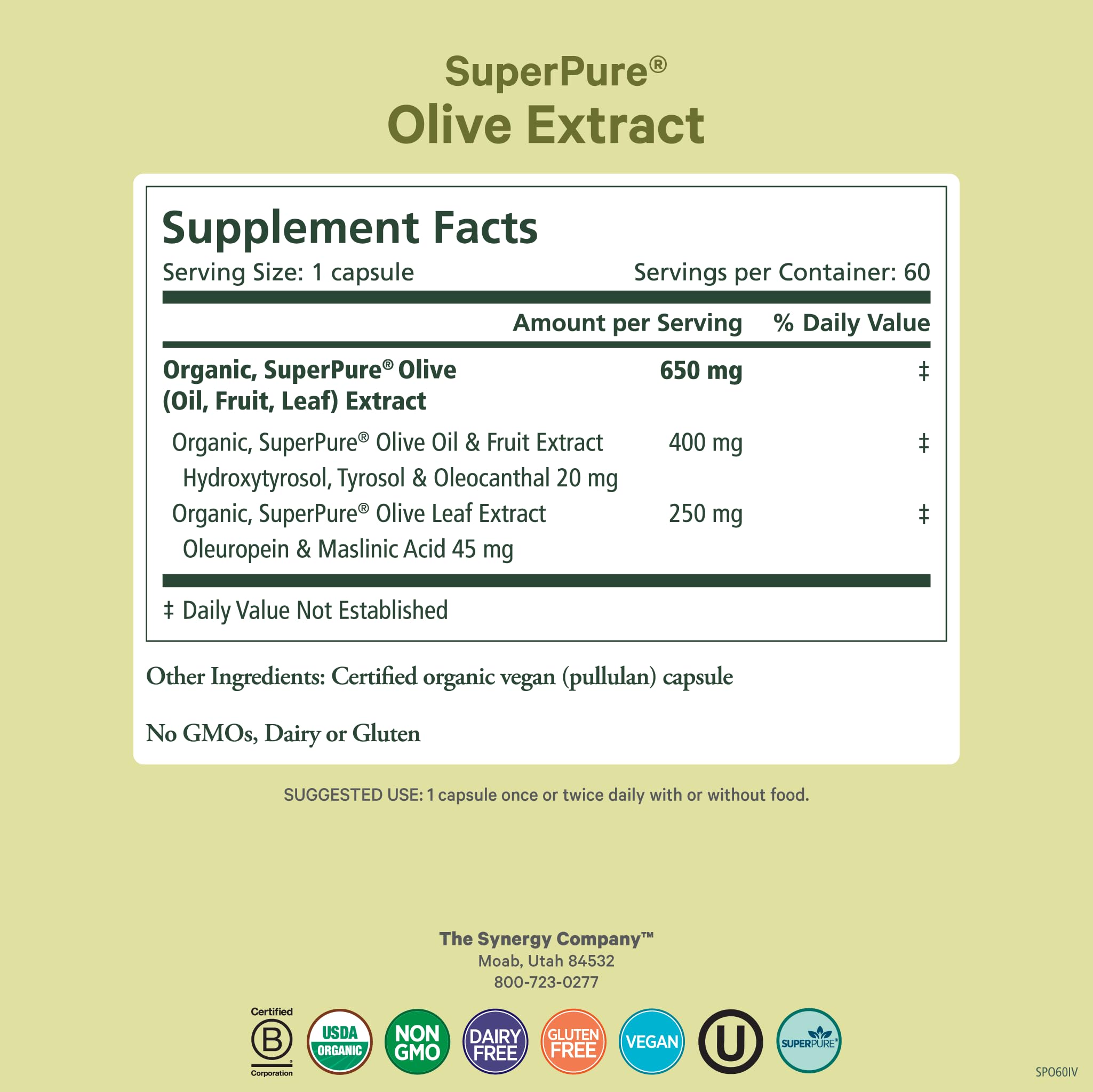Pure Synergy organic olive leaf closeup highlights natural antioxidants for immune support
