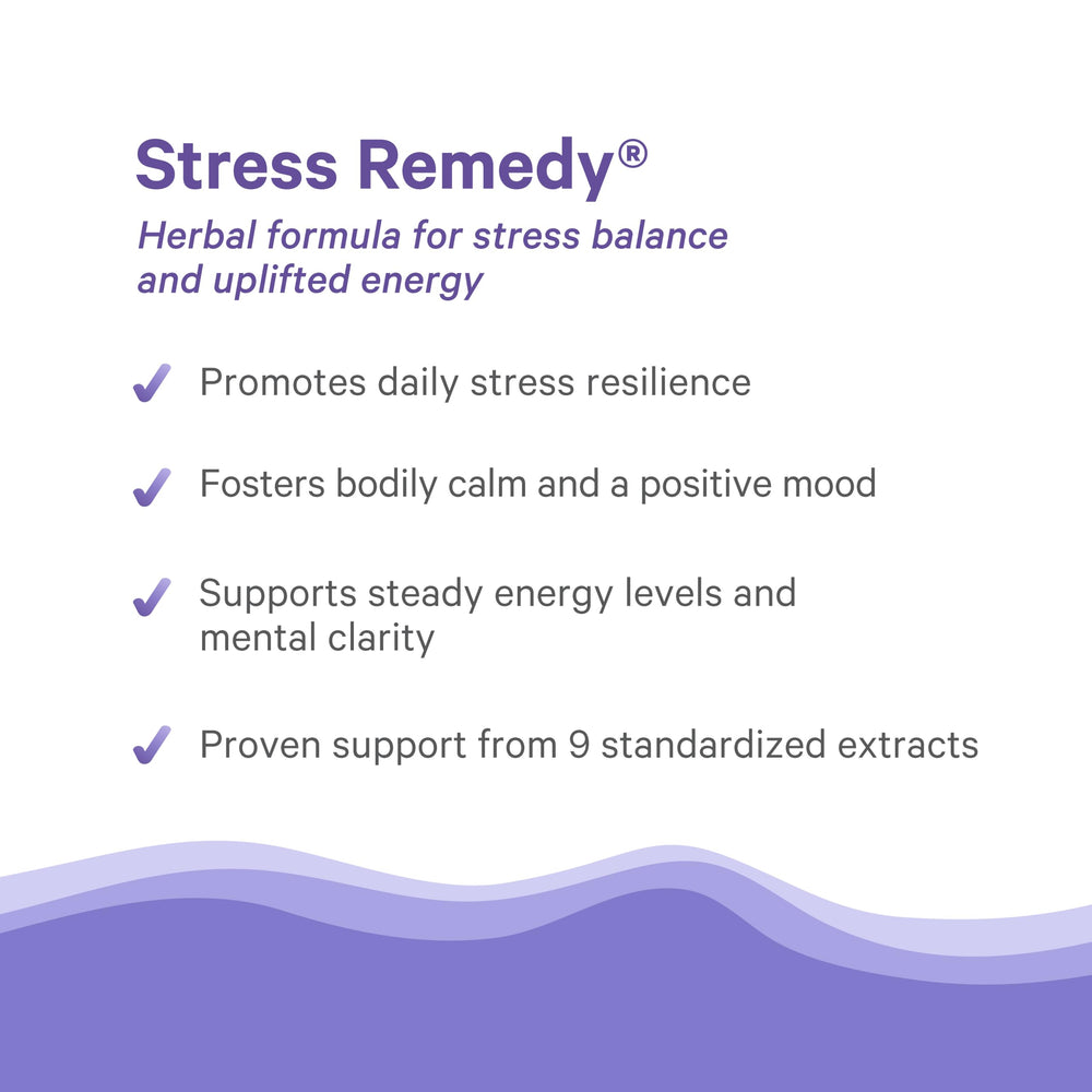 Pure Synergy Stress Remedy bottle in hand for on-the-go use.