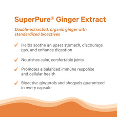Capsule image highlighting full-spectrum ginger benefits in a convenient form