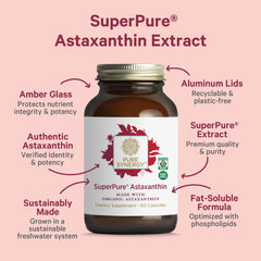 Close-up of Pure Synergy SuperPure label highlighting organic ingredients