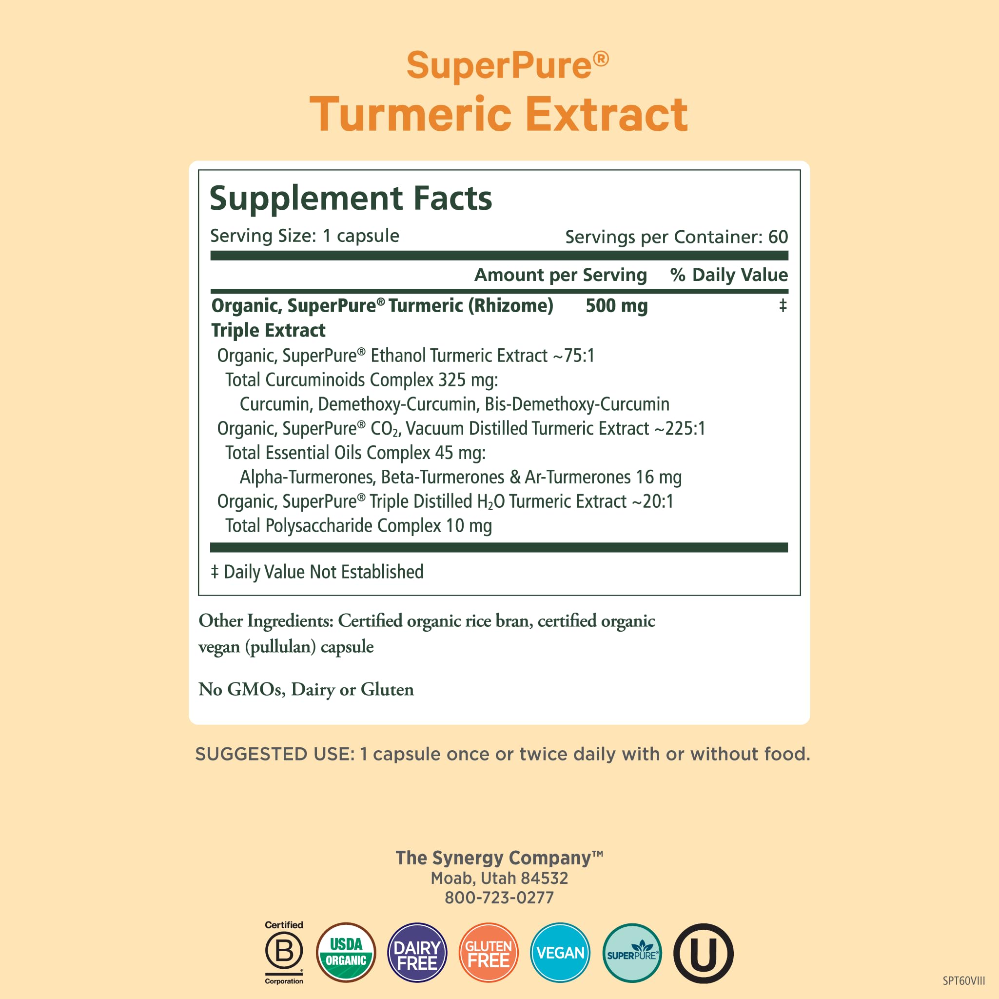 Pure Synergy SuperPure capsules close-up for convenient daily supplementation.
