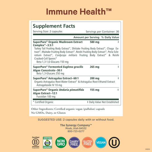 Pure Synergy turkey tail mushroom highlights immune-supporting ingredients