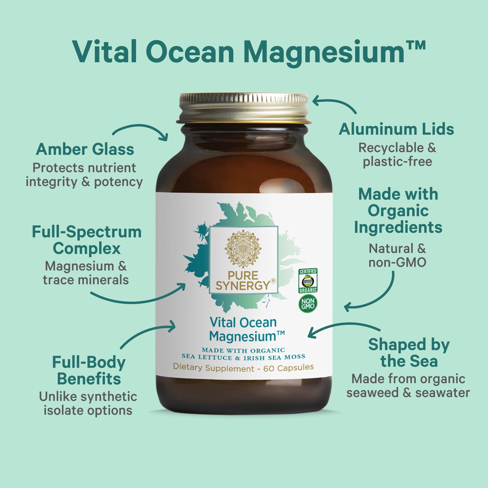 Seaweed-derived minerals from Pure Synergy Vital Ocean Magnesium support energy balance