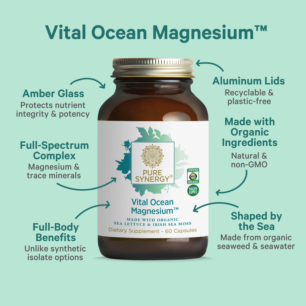 Seaweed-derived minerals from Pure Synergy Vital Ocean Magnesium support energy balance