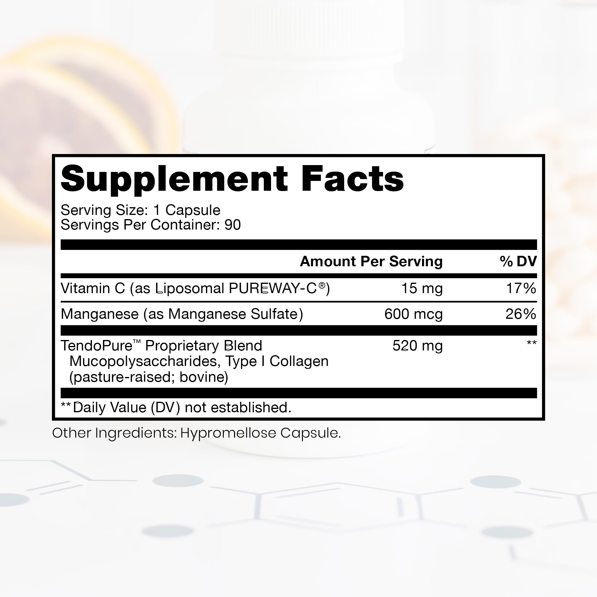 Pure Therapro Rx Acute Injury capsules in view for convenient daily dosing