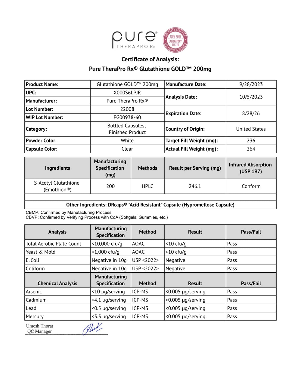 Pure Therapro Rx antioxidant-support graphic illustrating potential synergy with vitamins C and E.