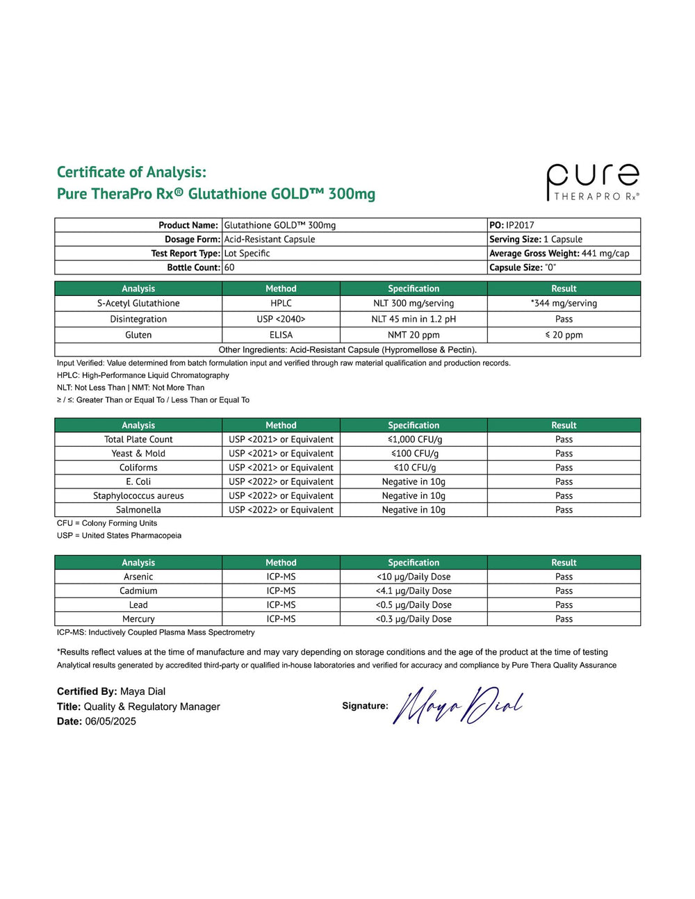Pure Therapro Rx antioxidant support with vitamins C and E potential
