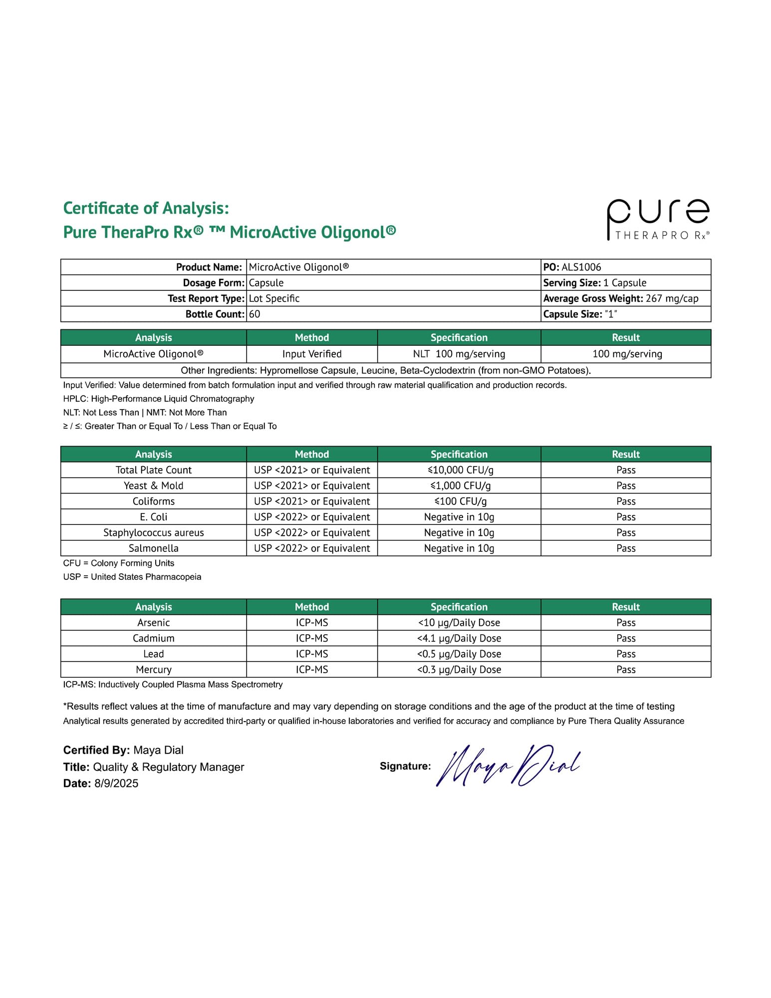 Pure Therapro Rx user taking a capsule for a simple daily routine