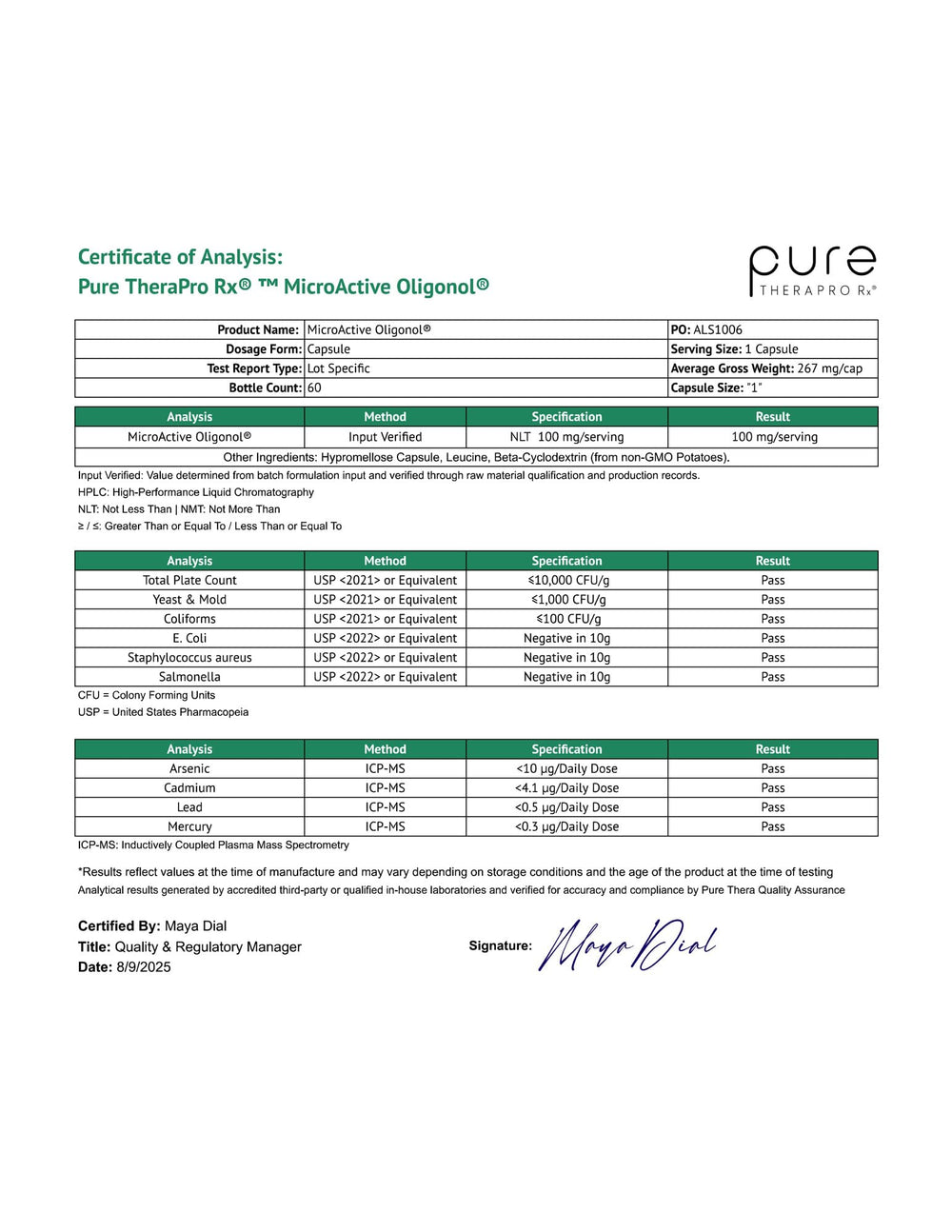 Pure Therapro Rx user taking a capsule for a simple daily routine