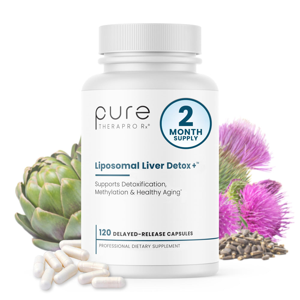 Pure Therapro Rx Liposomal Liver Detox bottle front label ready for daily use
